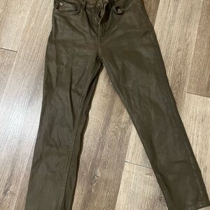 Ralph Lauren Coated Olive Pants